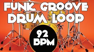 Drum Track  Groove Funk Beat  92 BPM [upl. by Airtemad]