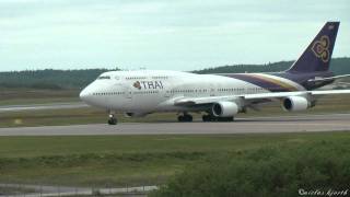 Heavy Aircrafts at Arlanda Airport with ATC Close up footage in full HD [upl. by Attesor]