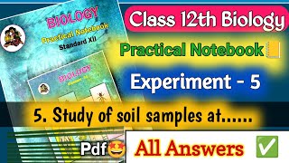 12th Biology Practical notebook Experiment 5 Answers amp Solutions  Bio HSC Practical Answers✅ [upl. by Abrams400]