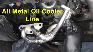 RX350 oil cooler line replacementupgrade [upl. by Nobe483]