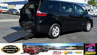 For Sale 2020 Toyota Sienna BraunAbility Manual Fold Out Ramp Rear Loading Wheelchair Van [upl. by Yejus]