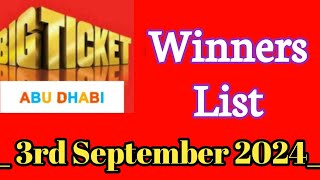 Big Ticket Abudhabi Winners List 3rd September 2024bigticket bigticketwinnerslist [upl. by Amis712]