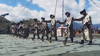 ladakhinewsong traditional dance Chabskan by Lamdon School yarchos chanmo [upl. by Bud]