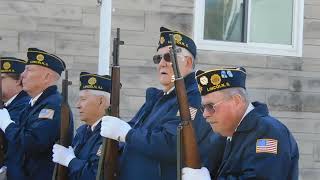 2024 Veterans Day  American Legion Color Guard Threevolley Salute and quotTapsquot [upl. by Kelson228]