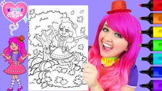 Coloring Kimmi The Clown in Autumn Leaves [upl. by Alyal]