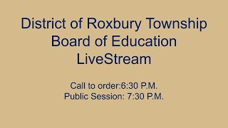 Roxbury BOE Meeting September 16 2024 Roxbury BOE Meetings Live Stream [upl. by Livvyy]