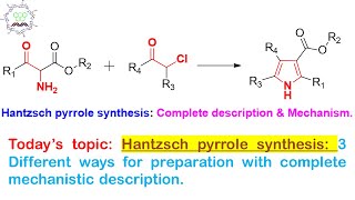 Hantzsch Pyrrole Synthesis Three ways for Pyrrole preparation with examples and Retrosynthesis [upl. by Acirdna866]