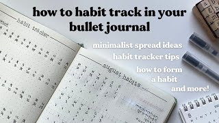 how to habit track in your bullet journal  4 minimalist habit tracker spread ideas [upl. by Furie842]