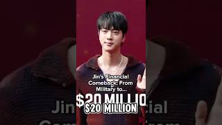 Jins Financial Comeback From Military to Millions bts btsnetworth btsarmy btsjin kpop [upl. by Maurreen]