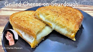 How to make a 35 cheese Grilled Cheese Sandwich on Sourdough Bread [upl. by Eerej]