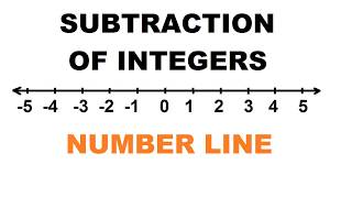 Subtraction of Integers Using Number Line [upl. by Brockie]