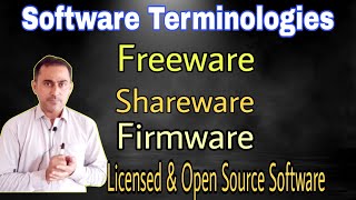 Freeware Shareware Firmware Licensed Software and Open Source Software Software Terminologies [upl. by Asira]