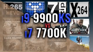 Intel i9 9900KS vs i7 7700K Benchmarks  Test Review  Gaming  15 Tests [upl. by Sothena736]