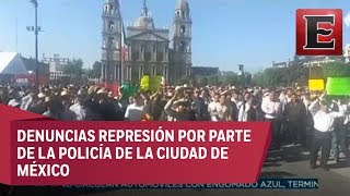 Transportistas del Estado de México desquician vialidades en CDMX [upl. by Dlonyar552]