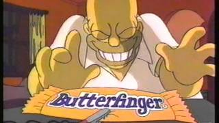 Butterfinger Television Commercial featuring The Simpsons 1994 [upl. by Adala]