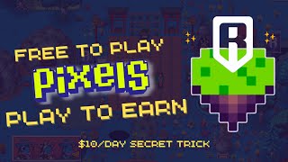 Pixels Play To Earn crypto game tutorial for beginner  Earn easy 10day with secret trick [upl. by Aitnohs810]