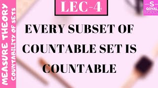 Every subset of countable set is countable  in hindicountable and uncountable sets [upl. by Kellsie]