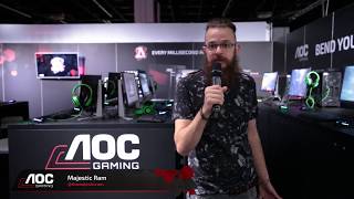 Day 1  AOC Gaming booth  gamescom 2018 feat Majestic Ram [upl. by Arahset]