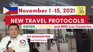 New Travel Protocol for November 115 2021  IATF NEWS  Philippines [upl. by Laurance]