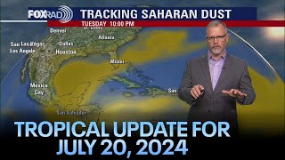 Tropical update Quiet in the Atlantic as Saharan dust remains thick [upl. by Frankie]