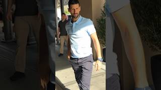 Novak Diokovic heads to breakfast day after winning US Open Men’s Tennis novakdjokovic trending [upl. by Atsed]