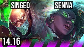 SINGED amp Lucian vs SENNA amp Ezreal SUP  3524 Rank 15 Singed  NA Master  1416 [upl. by Grindle]