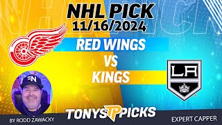 Detroit Red Wings vs LA Kings 111624 NHL Prediction for Bet [upl. by Mosby717]