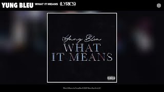 Yung Bleu  What It Means Lyrics [upl. by Puff4]