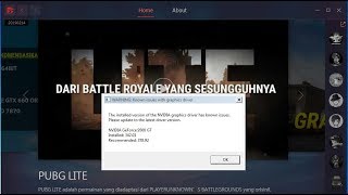 solved PUBG LITE EROR Versi Driver VGA issues [upl. by Euqinaj]