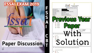 FSSAI Previous Year Question Paper 2019 Official Fssai Paper Most Important for Fssai Food Safety [upl. by Ul]