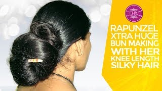 How to Make Extra Huge Knot Hair Bun in One Minute  Knot Hair Bun Tutorial  Indian Hairstyle [upl. by Anirdnaxela]