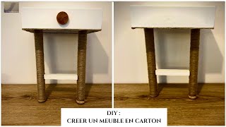 DIY  CREER UN PETIT MEUBLE EN CARTON [upl. by Hamilton]