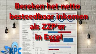 Bereken het netto besteedbaar inkomen als ZZPer in Excel [upl. by Donohue]