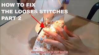 How to Fix the Loose Stitches in Portable Mini Sewing Machine Part 2 [upl. by Noble]