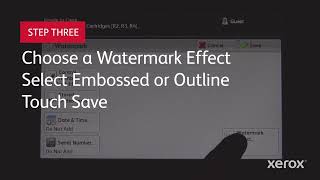 Xerox PrimeLink C9065 and C9070 Printer How to use Watermarks [upl. by Congdon]