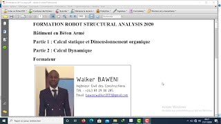 ROBOT BA Partie 11 ModélisationAxesColonnes [upl. by Malone379]