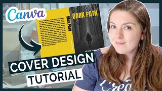 How to Design a Book Cover in Canva Beginner Cover Design Tutorial [upl. by Amehsat352]