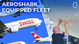 SWISS Entire Boeing 777 Fleet Now Has Shark Skin Technology [upl. by Ayanahs]