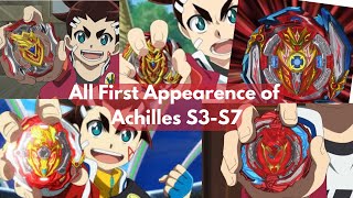 All First Appearances of Achilles in Beyblade Burst Season 37 [upl. by Oiraved]