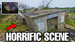 EXPLORING A DECAYING CEMETERY VAULTS COLLAPSING COFFINS SEEN [upl. by Peder6]