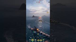 Brutal Broadside Battle Between Vladivostok and Ipiranga  World of Warships shorts wows [upl. by Fishback]