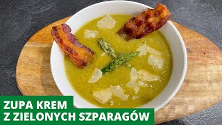 Keto zupa krem ze szparagów z avocado i bekonem [upl. by Sugden369]