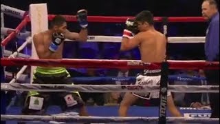 RYAN GARCIA VS CESAR VALENZUELA 3RD ROUND STOPPAGE [upl. by Ecinhoj]