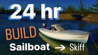 How to build a skiff boat in 24 hrs Part 2 [upl. by Egnalos155]