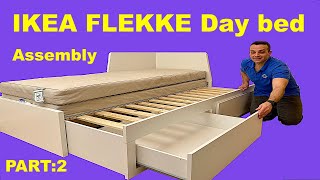 Ikea day bed assembly instructions  IKEA FLEKKE Day bed frame with 2 drawers assembly  PART 2 [upl. by Fee]