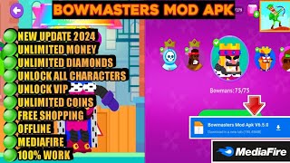 Bowmasters Mod Apk 650 Terbaru 2024 Unlock All Unlimited Coins amp Gems [upl. by Natloz]