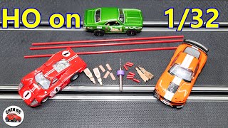 Make HO slot cars race on 132 track [upl. by Nanda850]