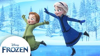 Anna amp Elsas Winter Wonderland  Build a Snowman Ice Skate amp More  Frozen [upl. by Vergne149]