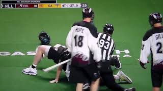 NLL lacrosse fight  Mike ManleyGeorgia Swarm vs Dylan KinnearColorado Mammoth [upl. by Rima116]