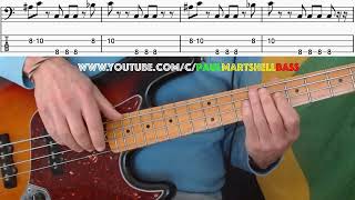 Rastaman Live Up  Bob Marley  Confrontation 1983  Bass Cover TAB and Score [upl. by Atsyrhc]